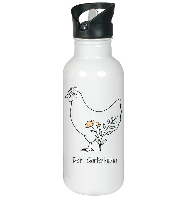 Dein Gartenhuhn Logo - Edelstahl-Trinkflasche