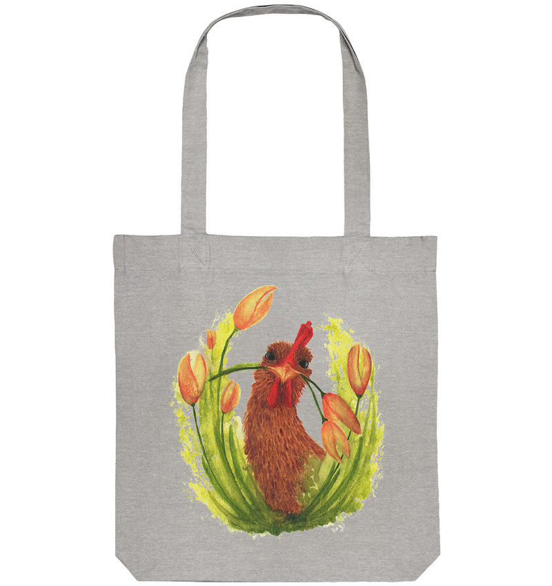 Hühner Blumenliebe - Organic Tote-Bag