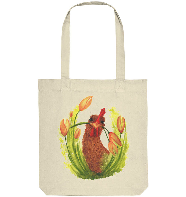 Hühner Blumenliebe - Organic Tote-Bag