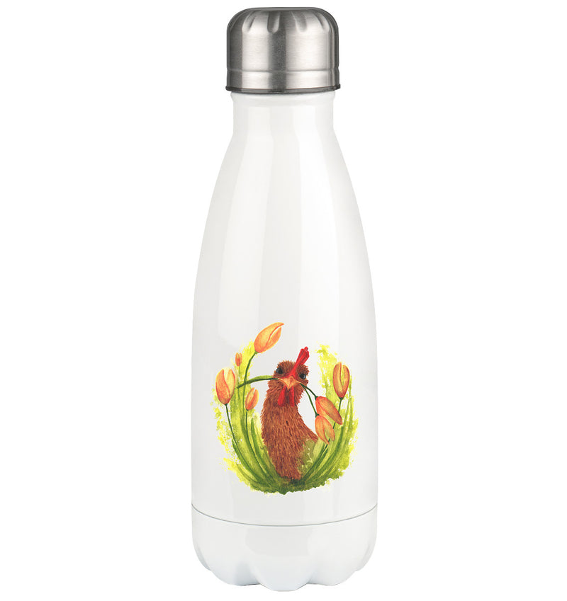 Hühner Blumenliebe - Thermoflasche 350ml