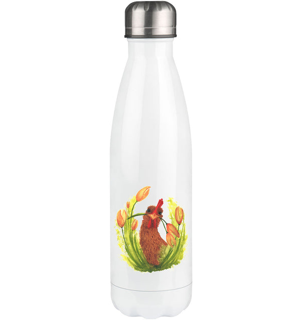 Hühner Blumenliebe - Thermoflasche 500ml